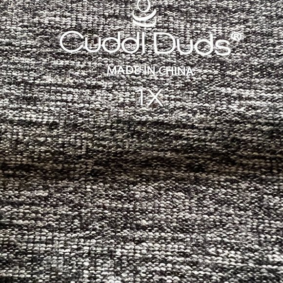1X Cuddl Duds Lightweight Black Pepper Heather Open Front Cardigan Sweater - Picture 2 of 5